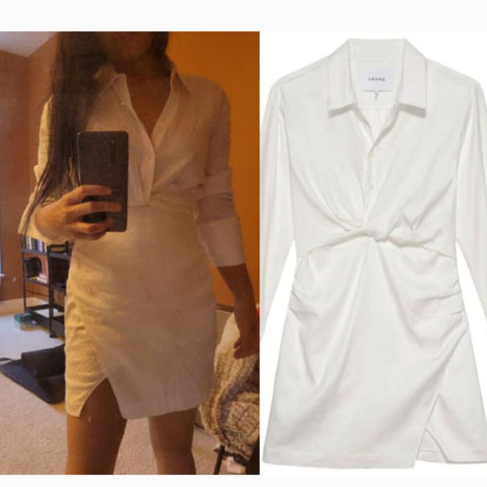 NEW Frame Mini Twist Shirt Dress